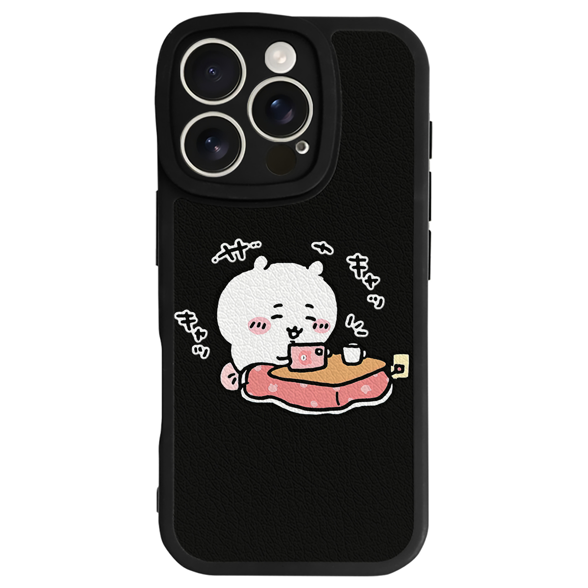 （画像用） ちいかわ ちいかわ Chii-kawa chiikawa 【iPhone 16シリーズ対応】シリコンスマホケース（レザー調） 材質：シリコン